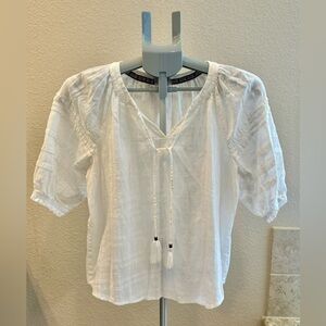 Knox Rose Cream Tie Front Blouse